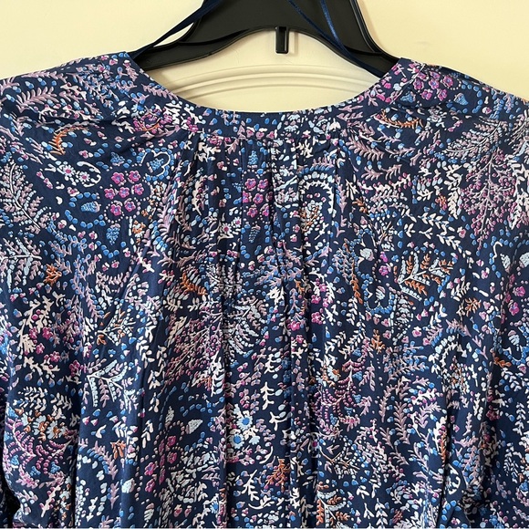 Sonoma Blue & Violet Floral Midi Dress Women’s Size 1X - Picture 2 of 16